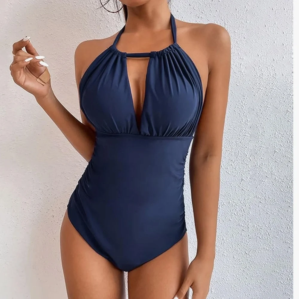 Monokini One Piece Swim Suits Tummy Control High Waisted - Picture 2 of 4